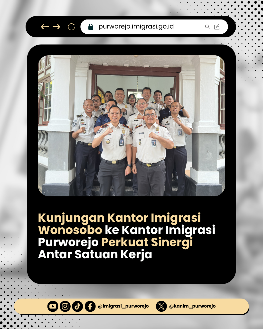 Kunjungan Kantor Imigrasi Wonosobo ke Kantor Imigrasi Purworejo Perkuat Sinergi Antar Satuan Kerja